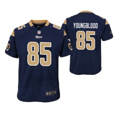 Youth Los Angeles Rams #85 Jack Youngblood Navy Nike Team Color Game Jersey