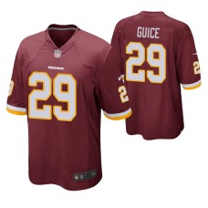 Men Washington Redskins #29 Derrius Guice Burgundy Nike Game Jersey