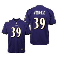 Youth Baltimore Ravens #39 Danny Woodhead Purple Nike Team Color Game Jersey