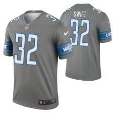 Men D'Andre Swift #32 Detroit Lions Steel Legend Jersey