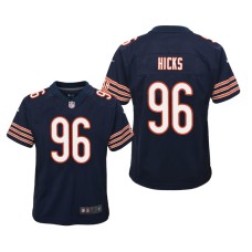 Youth Chicago Bears #96 Akiem Hicks Navy Nike Team Color Game Jersey