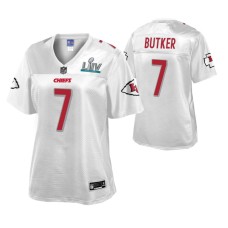 Harrison Butker Kansas City Chiefs White Super Bowl LIV Champions Jersey Women