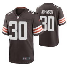 Cleveland Browns D'Ernest Johnson #30 Brown Game Jersey