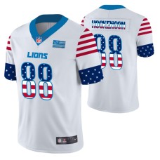 Detroit Lions T.J. Hockenson White Independence Day Vapor Limited Jersey