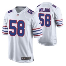 Buffalo Bills Matt Milano #58 Game White Alternate Jersey