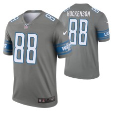 Men T.J. Hockenson #88 Detroit Lions Steel Legend Jersey