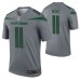 Men Denzel Mims New York Jets Jersey Gray Inverted Legend