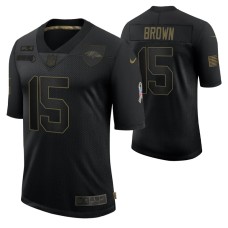 Baltimore Ravens #15 Marquise Brown Black 2020 Salute To Service Limited Jersey