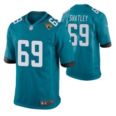 Men Jacksonville Jaguars #69 Tyler Shatley Teal Nike Game Jersey