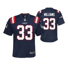 Youth New England Patriots Joejuan Williams Game #33 Navy Jersey