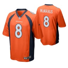 Men Denver Broncos #8 Brandon McManus Orange Nike Game Jersey