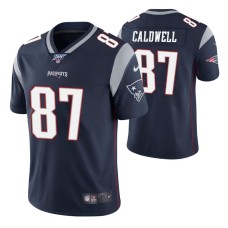 New England Patriots #87 Reche Caldwell Vapor Limited Navy Jersey