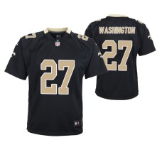 Youth New Orleans Saints #27 Dwayne Washington Black Nike Team Color Game Jersey