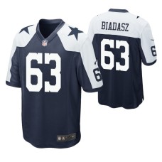 Dallas Cowboys Tyler Biadasz Alternate Game #63 Navy Jersey