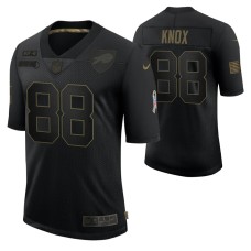 Buffalo Bills #88 Dawson Knox Black 2020 Salute To Service Limited Jersey