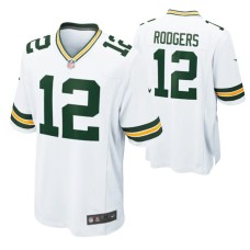 Youth Green Bay Packers Aaron Rodgers #12 Game White Jersey