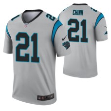 Men Jeremy Chinn Carolina Panthers Jersey Silver Inverted Legend