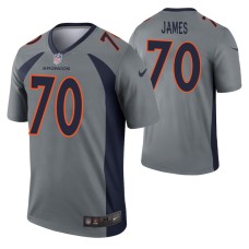 Men Ja'Wuan James Denver Broncos Jersey Gray Inverted Legend Edition