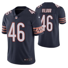 Men Chicago Bears Kindle Vildor 2020 NFL Draft Navy Color Rush Limited Jersey