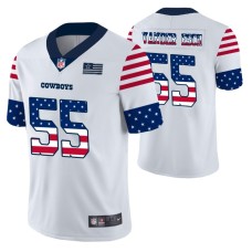 Dallas Cowboys Leighton Vander Esch White Independence Day Vapor Limited Jersey