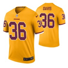 Sean Davis Washington Redskins Gold Color Rush Legend Jersey