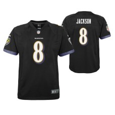 Youth Lamar Jackson Baltimore Ravens Black Game Jersey