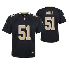 Youth New Orleans Saints #51 Sam Mills Black Nike Team Color Game Jersey