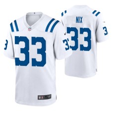 Roosevelt Nix Indianapolis Colts White Game Jersey Men