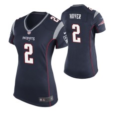 Women New England Patriots #2 Brian Hoyer Navy Nike Game Jersey