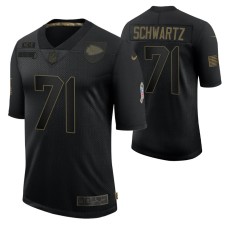 Kansas City Chiefs Mitchell Schwartz #71 Black Limited 2020 Salute To Service Jersey