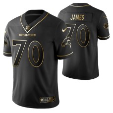 Denver Broncos Ja'Wuan James Black Golden Edition Vapor Limited Jersey