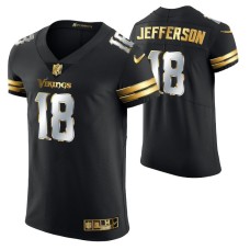 Minnesota Vikings Justin Jefferson #18 Golden Edition Black Vapor Elite Jersey