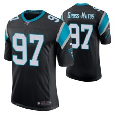 Panthers Yetur Gross-Matos 2020 NFL Draft Black Jersey 100th Season Vapor Limited