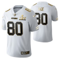 Jerry Rice San Francisco 49ers Super Bowl LIV White Vapor Limited Golden Edition Jersey