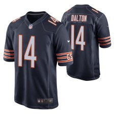 Chicago Bears #14 Andy Dalton Navy Game Jersey