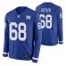 Royal New York Giants Kevin Zeitler Therma Long Sleeve Men Jersey