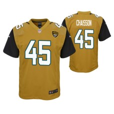 Youth Jacksonville Jaguars K'Lavon Chaisson Color Rush Game #45 Gold Jersey