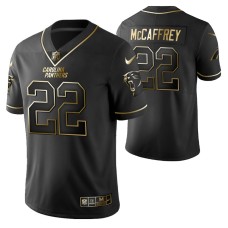 Men Carolina Panthers Christian McCaffrey Black Golden Edition Vapor Untouchable Limited Jersey