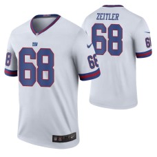 Men New York Giants Kevin Zeitler White Color Rush Legend Jersey