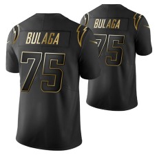 Los Angeles Chargers No. 75 Bryan Bulaga Golden Limited Black Jersey