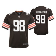 Youth Cleveland Browns Sheldon Richardson Game #98 Brown Jersey