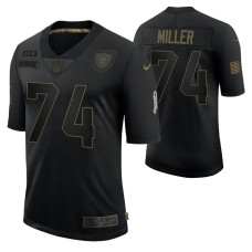 Kolton Miller No. 74 Las Vegas Raiders Black Salute To Service 2020 Limited Jersey