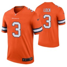 Drew Lock Denver Broncos Orange 2019 NFL Draft Color Rush Legend Jersey