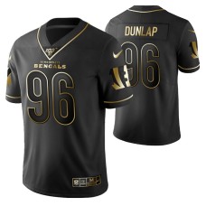 Cincinnati Bengals Carlos Dunlap 100th Season Jersey Black Gold Logo Edition