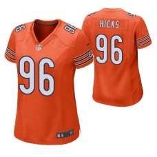 Women Chicago Bears #96 Akiem Hicks Orange Nike Game Jersey