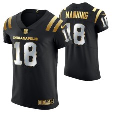 Indianapolis Colts Peyton Manning #18 Golden Edition Black Elite Jersey