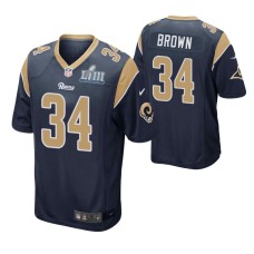 Men Los Angeles Rams Malcolm Brown Super Bowl LIII Nike Game Jersey Navy