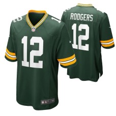 Men Green Bay Packers Aaron Rodgers #12 Game Green Jersey