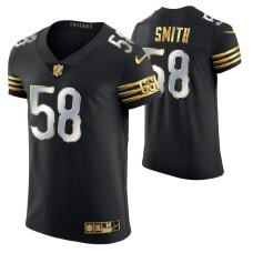 Men Chicago Bears Roquan Smith Golden Edition Black Vapor Elite Jersey