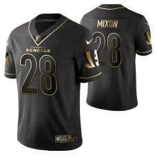 Men Joe Mixon Black Cincinnati Bengals Golden Edition Vapor Untouchable Limited Jersey